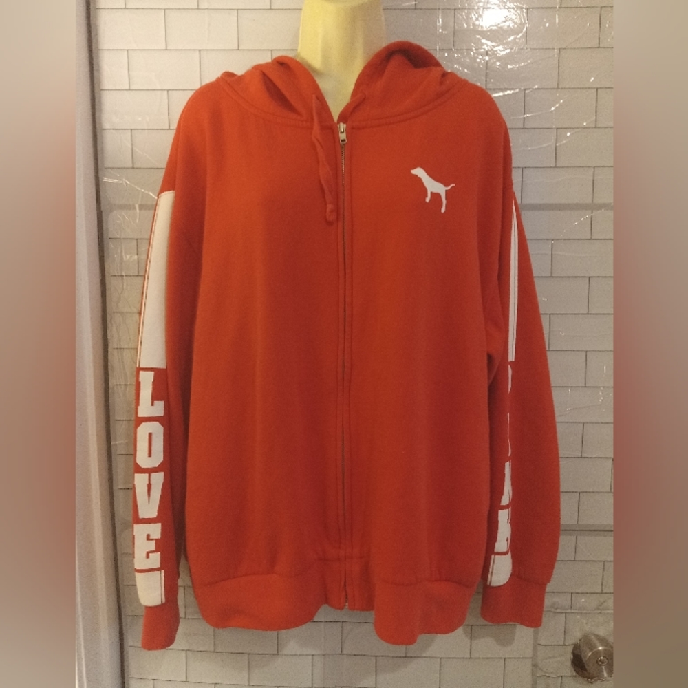 Victoria's Secret Red hooded jacket size large